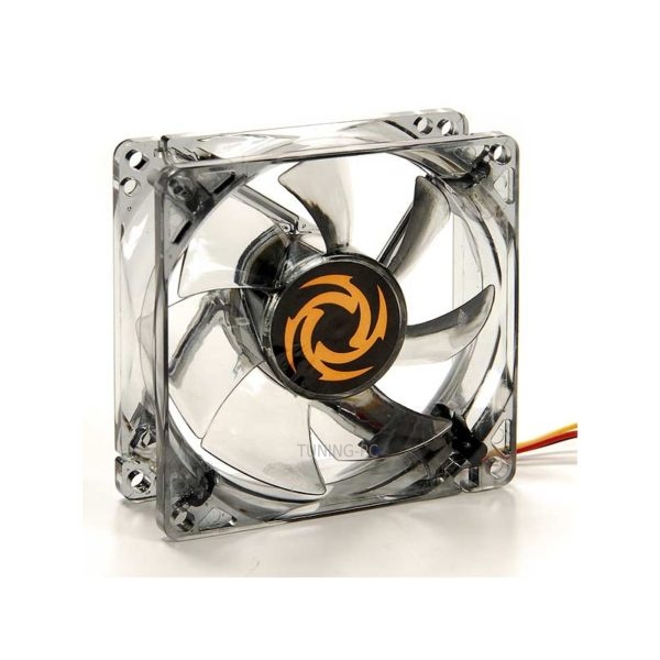 Revoltec Fan "Dark Grey", 80x80x25 mm, 4 x white LED