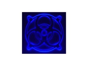 Lasercut Fan Grill Biohazard 80mm UV