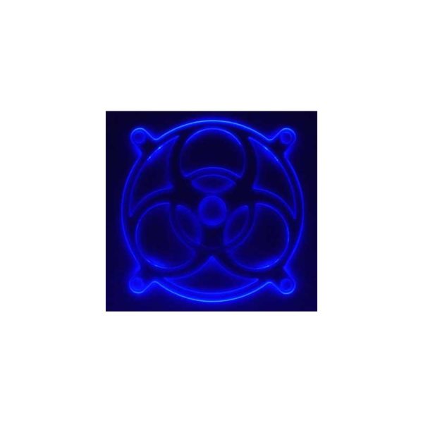 Lasercut Fan Grill Biohazard 80mm UV