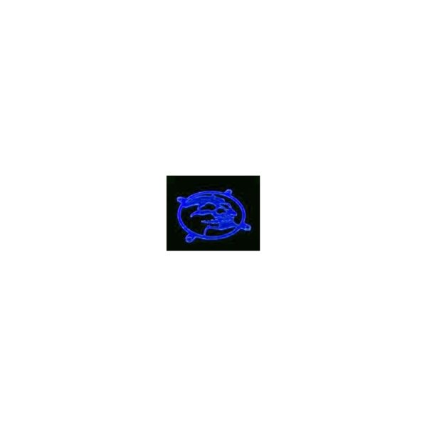 Fan Grill Skull 80mm UV Blue