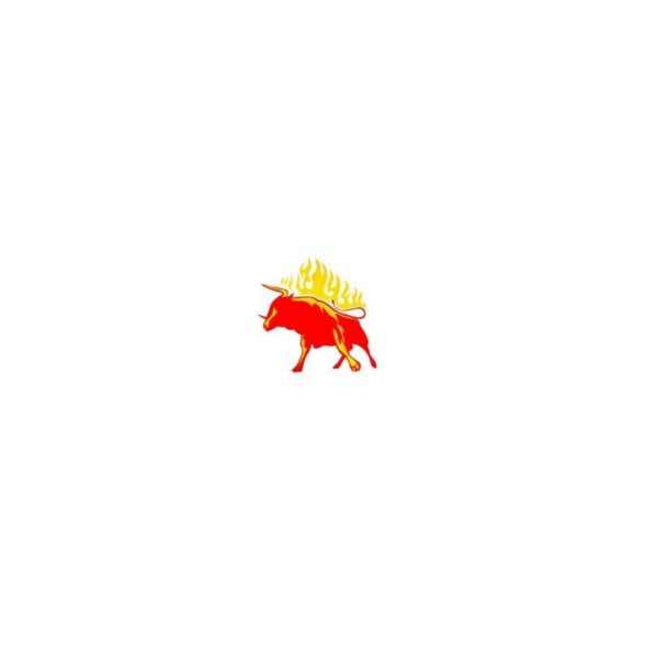 Window Sticker Bull Red Yellow