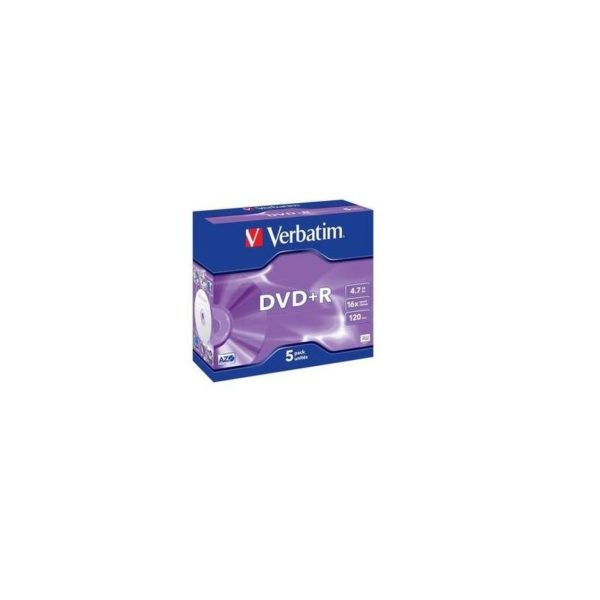Verbatim DVD+R 120min 16x 4.7Gb JW case 5pc Matte