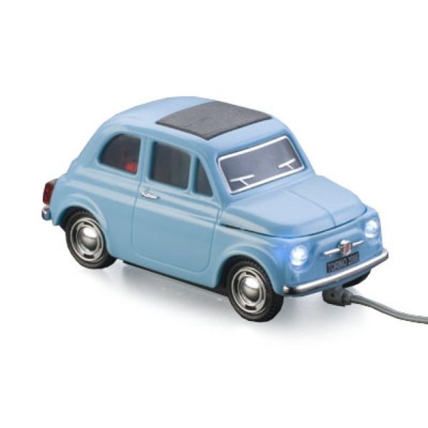 Souris USB Fiat 500 Bleu